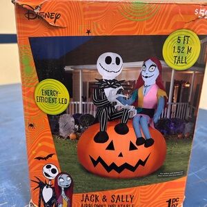 Disney Jack & Sally Inflatable Halloween Decoration